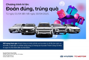 HYUNDAI THÀNH CÔNG CÀ MAU – MINI GAME “ĐOÁN ĐÚNG, TRÚNG QUÀ”