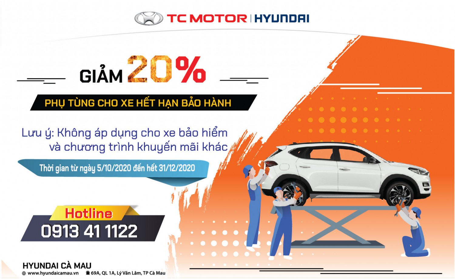 Khuyến mãi dịch vụ - Hyundai Cà Mau