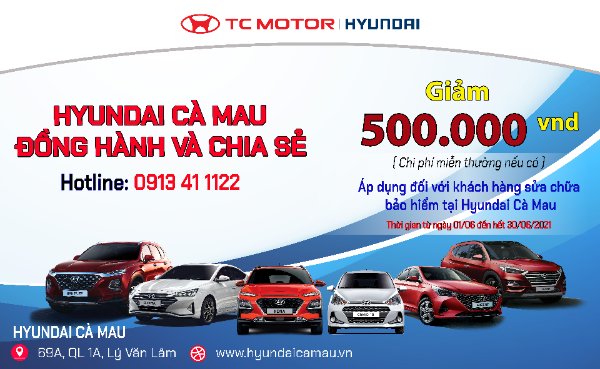 Khuyến mãi dịch vụ Hyundai Cà Mau